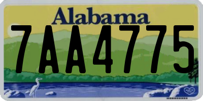 AL license plate 7AA4775