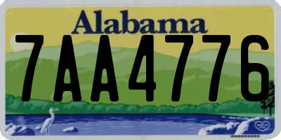 AL license plate 7AA4776