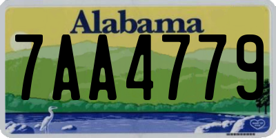AL license plate 7AA4779