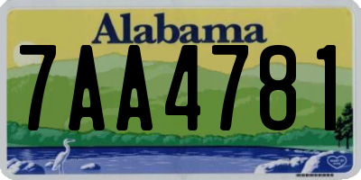 AL license plate 7AA4781