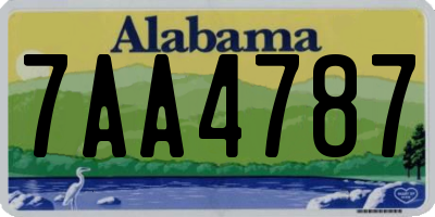 AL license plate 7AA4787