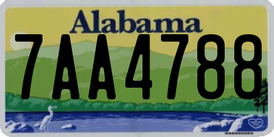 AL license plate 7AA4788