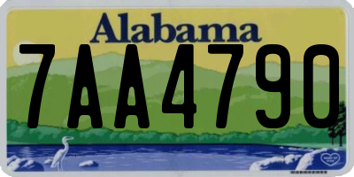 AL license plate 7AA4790