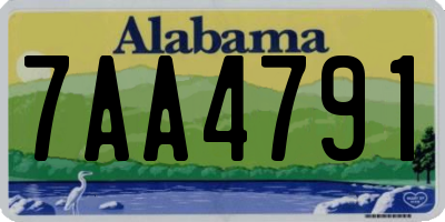 AL license plate 7AA4791