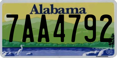 AL license plate 7AA4792