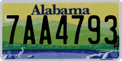 AL license plate 7AA4793