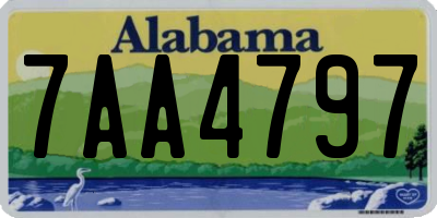 AL license plate 7AA4797