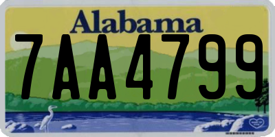 AL license plate 7AA4799