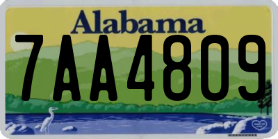 AL license plate 7AA4809