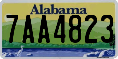 AL license plate 7AA4823
