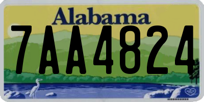 AL license plate 7AA4824