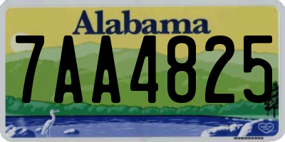 AL license plate 7AA4825
