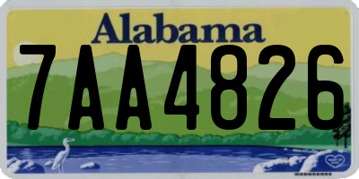 AL license plate 7AA4826