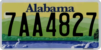 AL license plate 7AA4827