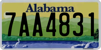 AL license plate 7AA4831