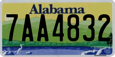 AL license plate 7AA4832