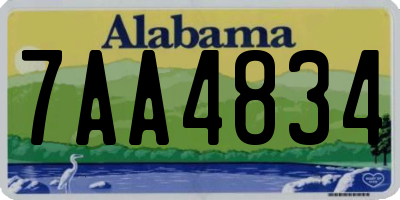 AL license plate 7AA4834