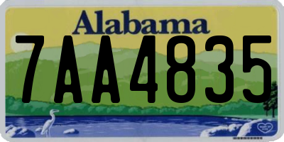 AL license plate 7AA4835