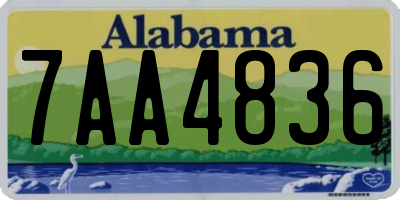 AL license plate 7AA4836