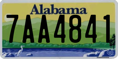 AL license plate 7AA4841