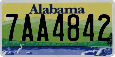 AL license plate 7AA4842