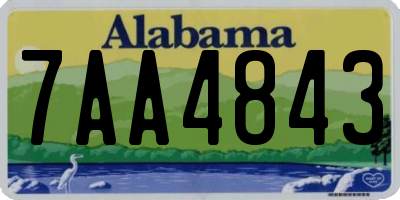 AL license plate 7AA4843