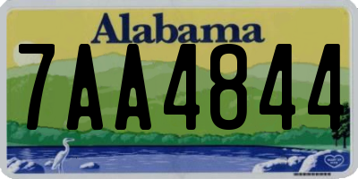 AL license plate 7AA4844