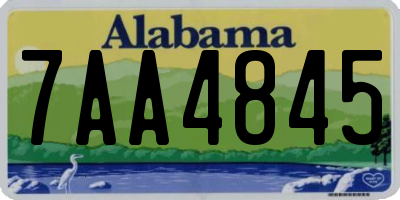 AL license plate 7AA4845