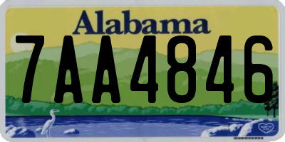 AL license plate 7AA4846