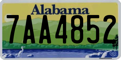 AL license plate 7AA4852