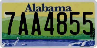 AL license plate 7AA4855