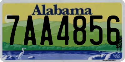 AL license plate 7AA4856