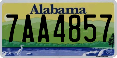 AL license plate 7AA4857