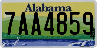 AL license plate 7AA4859