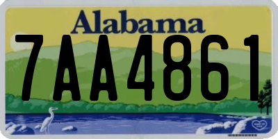 AL license plate 7AA4861