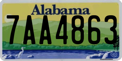 AL license plate 7AA4863