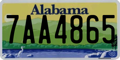 AL license plate 7AA4865