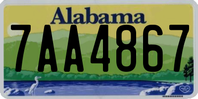 AL license plate 7AA4867