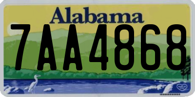 AL license plate 7AA4868