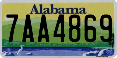 AL license plate 7AA4869