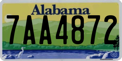 AL license plate 7AA4872