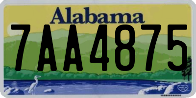 AL license plate 7AA4875