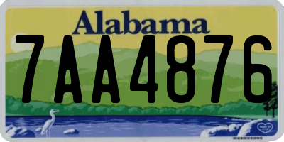 AL license plate 7AA4876