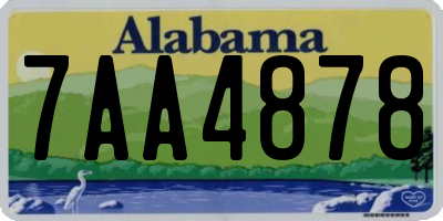 AL license plate 7AA4878