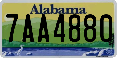 AL license plate 7AA4880