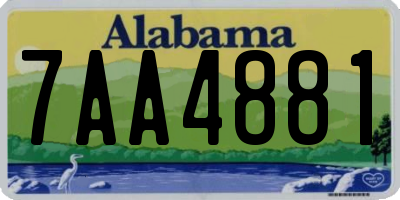 AL license plate 7AA4881