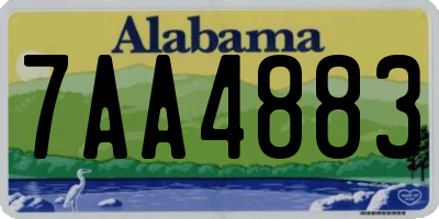 AL license plate 7AA4883