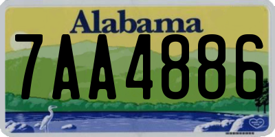 AL license plate 7AA4886