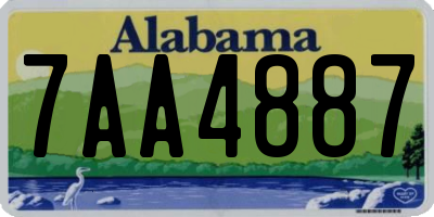 AL license plate 7AA4887