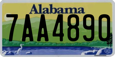 AL license plate 7AA4890